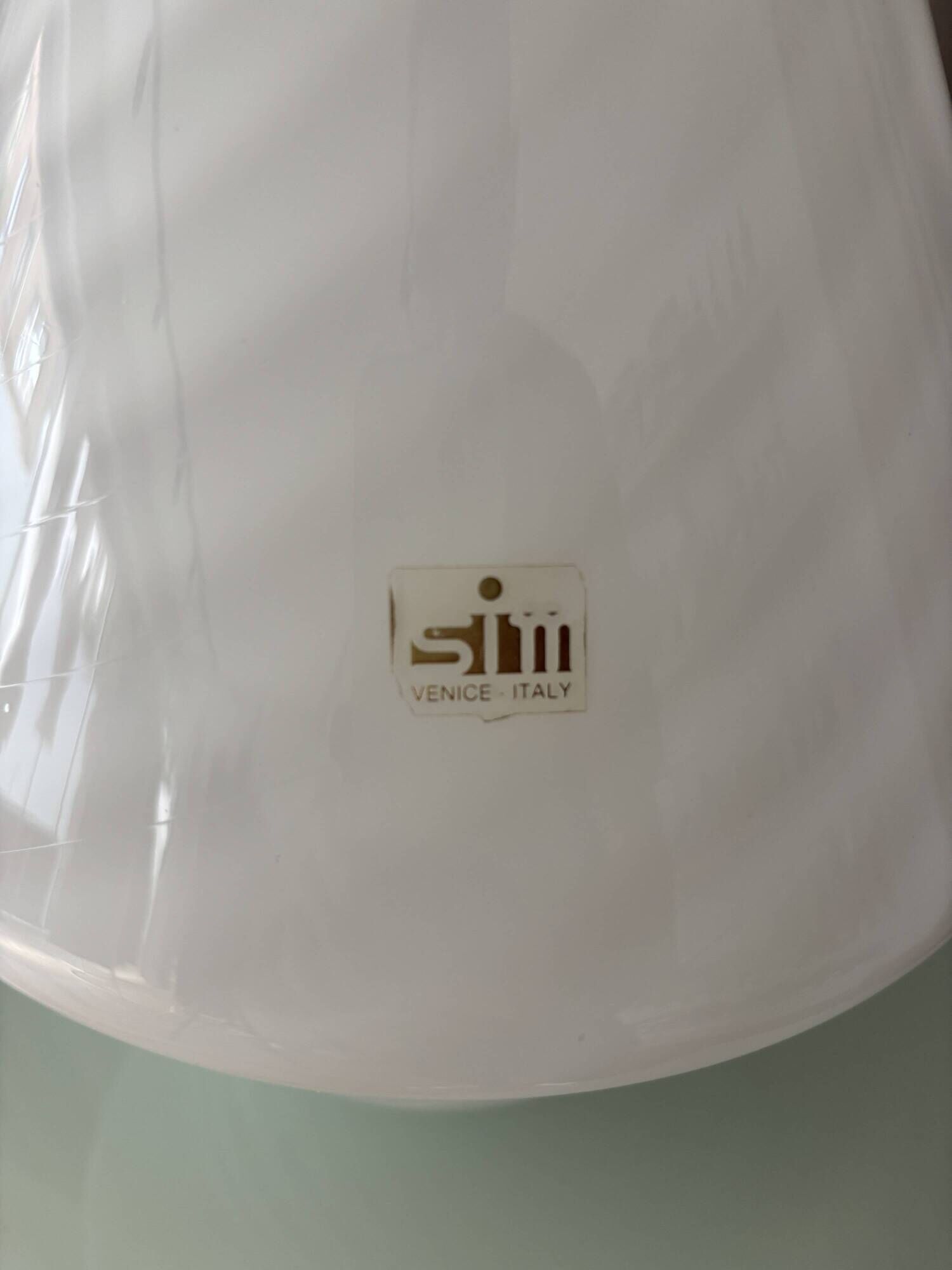 Vintage 1970s Italian Murano Swirl Glass Table Lamp – SIM Venezia