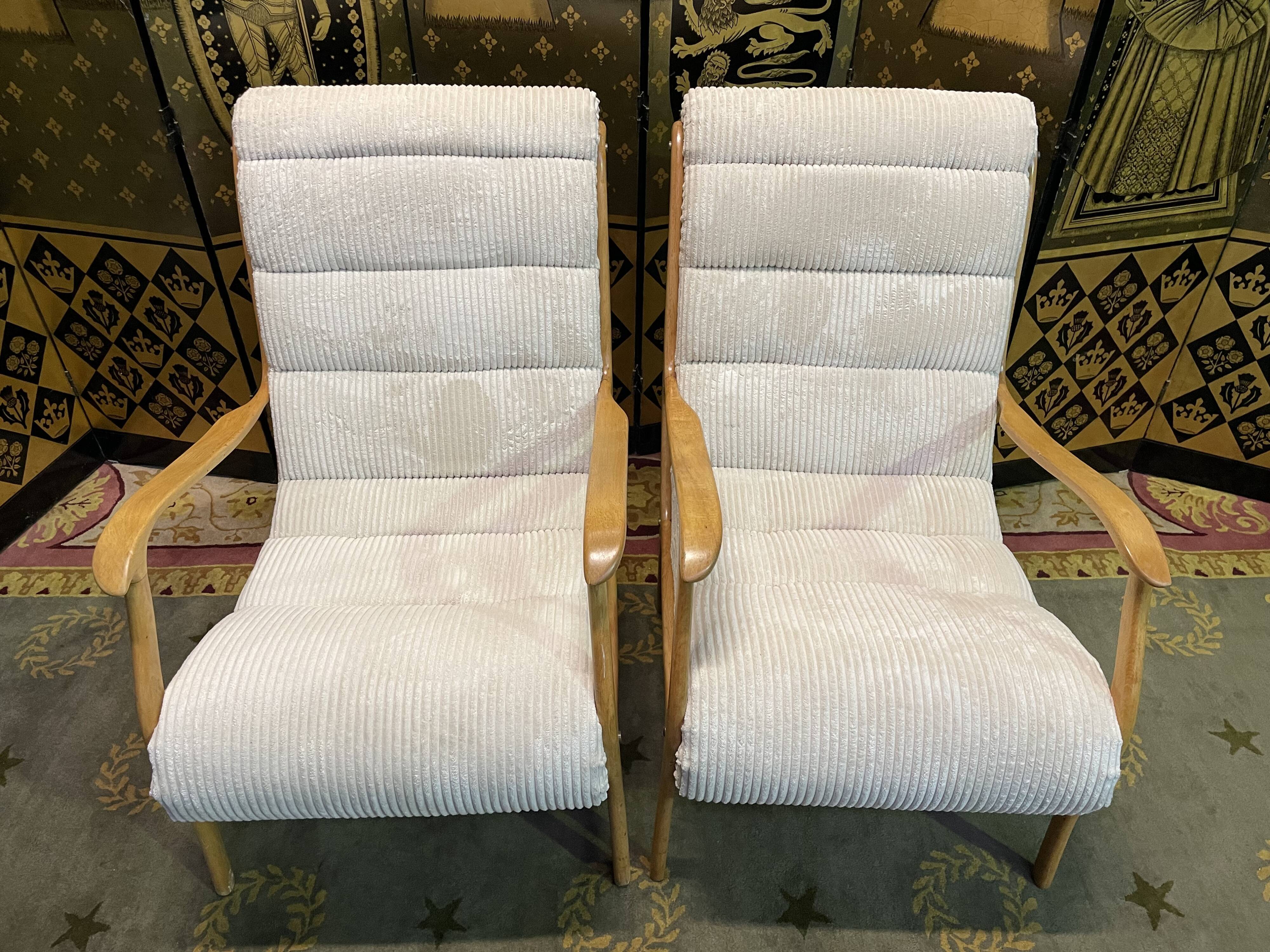 Pair of armchairs by Ezio Longhi for Elam Italy 1950