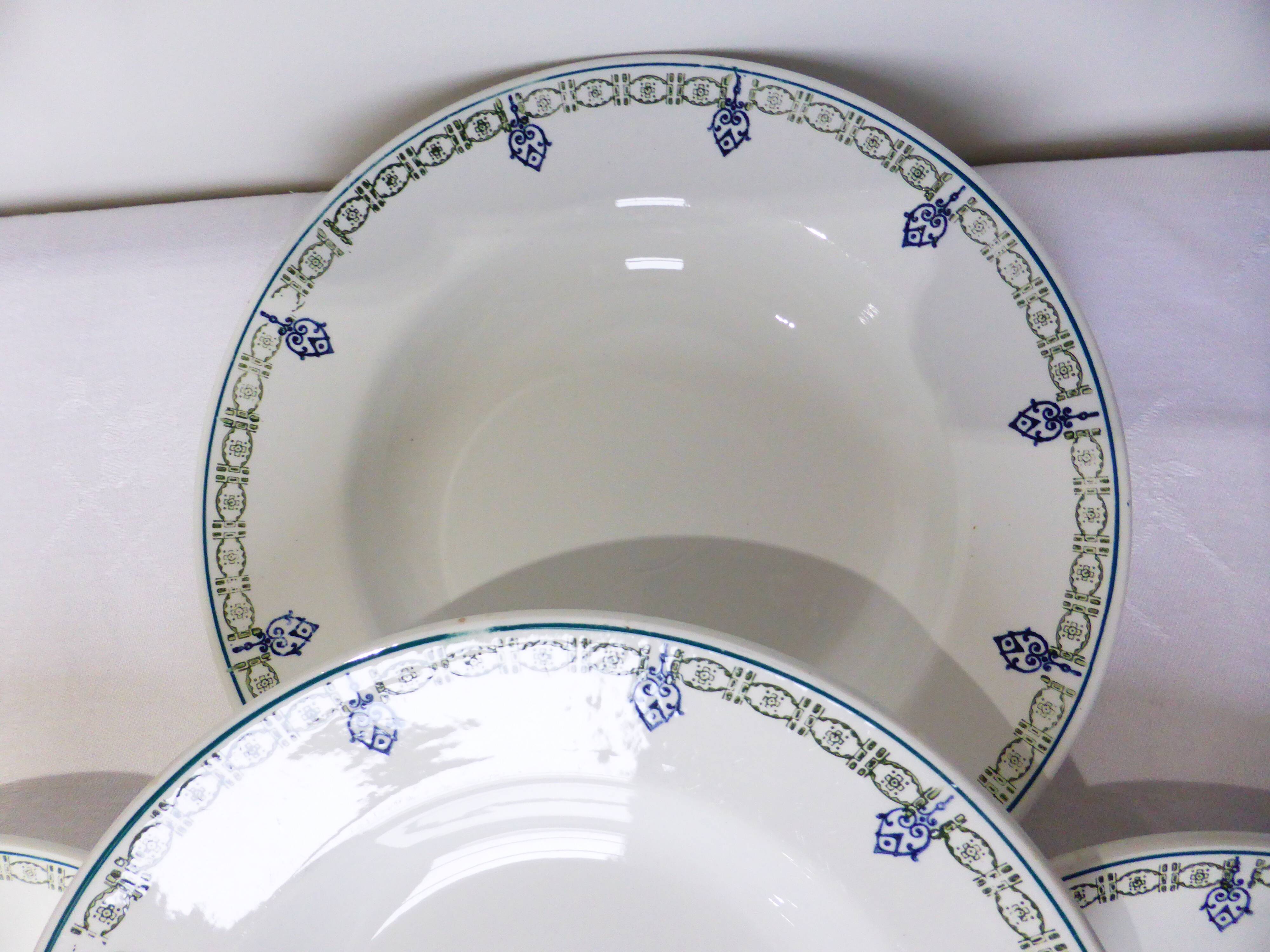 4 vintage St Amand deep plates 211259