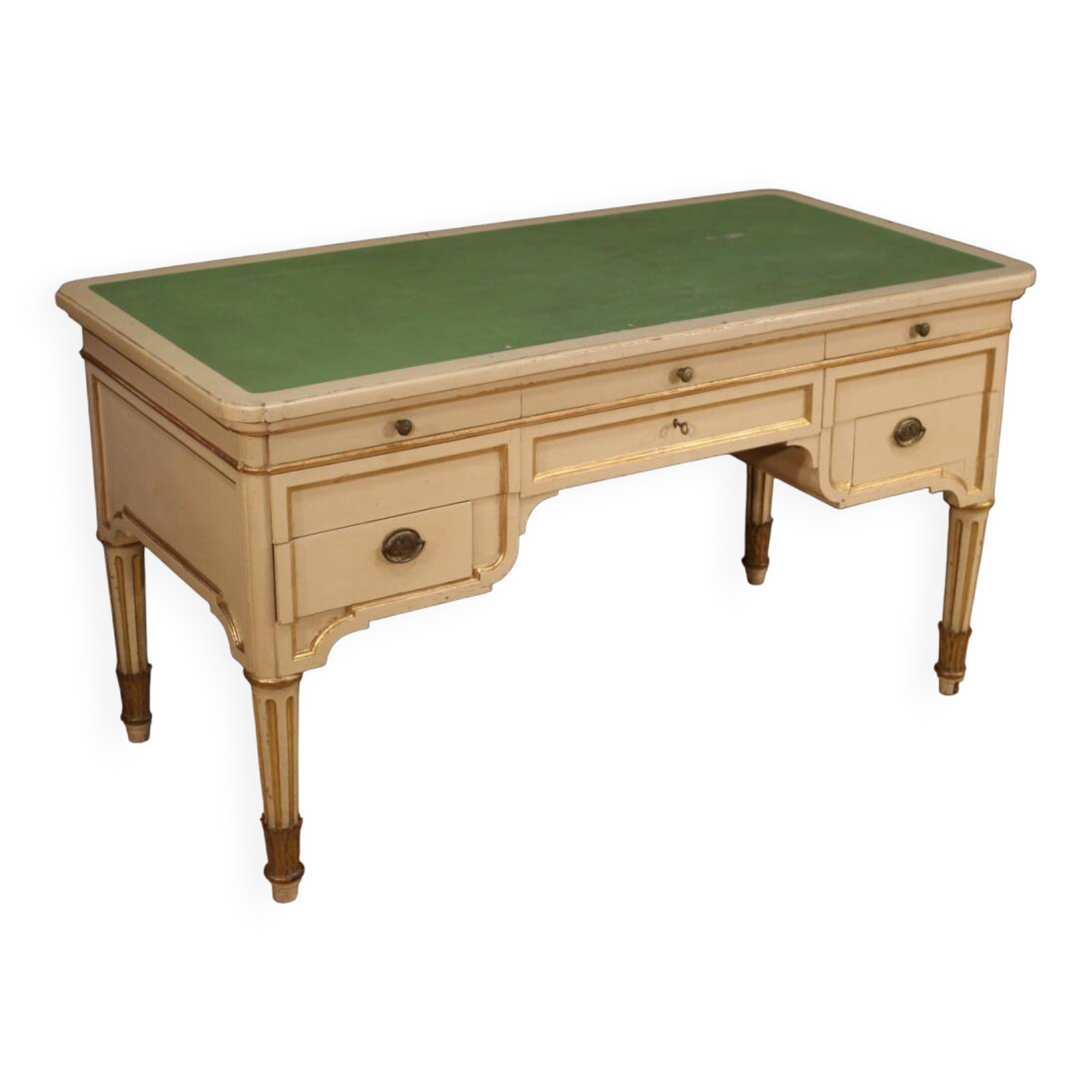 Bureau en laque italienne et doré du 20e siècle