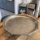Vintage oriental silver-plated tea tray – Ø 60 cm