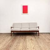 Mid Century Modern 3-Seat Sofa, Ole Wanscher for France & Son, Senator Teak, Danish Design Couch