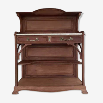 Solid mahogany art nouveau console