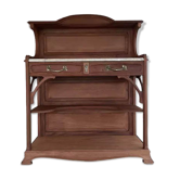 Solid mahogany art nouveau console