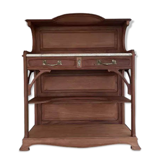 Solid mahogany art nouveau console