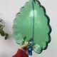 Large glass leaf dish