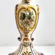 Hand-painted earthenware candle holder from Rouen, France twentieth century