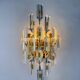 Oscar Torlasco for Stilkronen wall sconce, cut Murano glass, Italy, 1970s