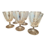 6 crystal glass glasses from the 1970s