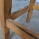 Vintage Wooden Bar Stool: Black Leather Seat, Mid-Century Bistro Style