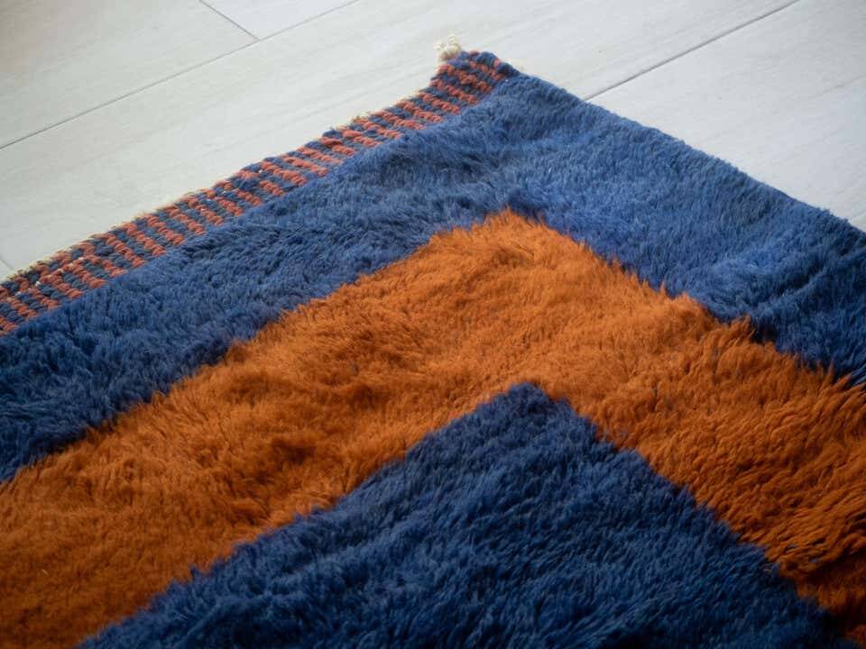 Moroccan wool beni ouarine rug 200x100cm