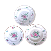 Rose plates Lunéville Keller & Guérin