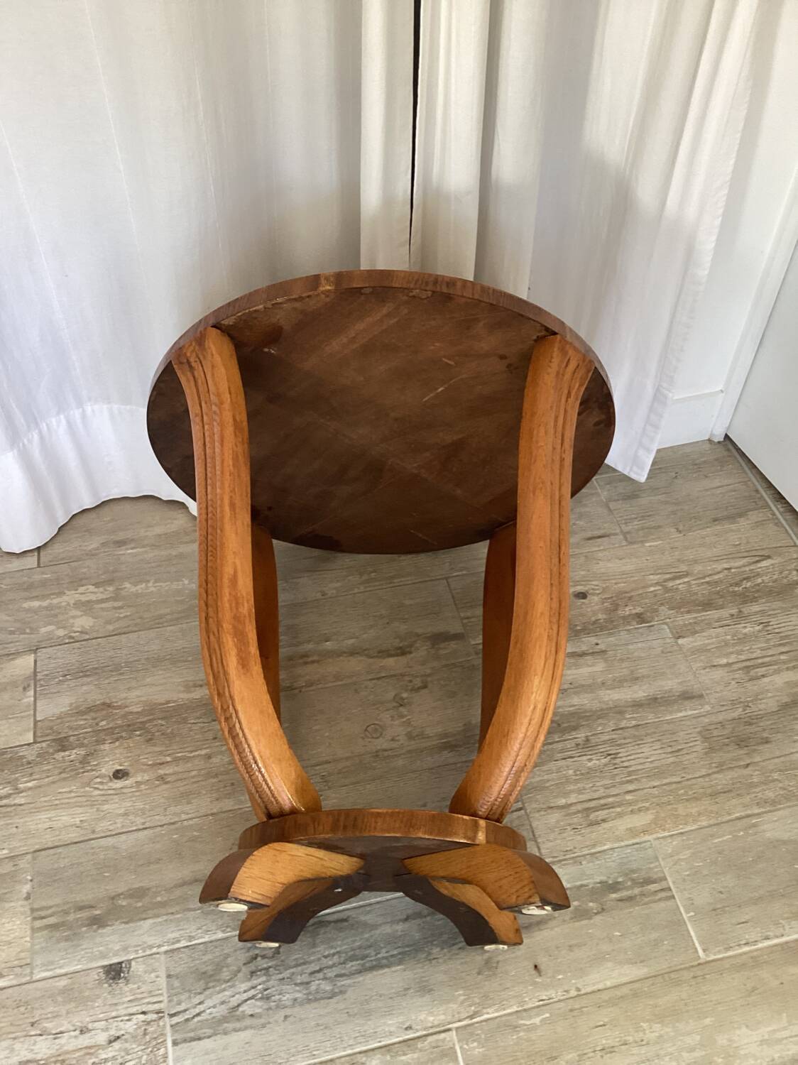 Art Deco round side table from the 1950s