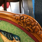 Louis XV style Bergère armchair with floral motifs