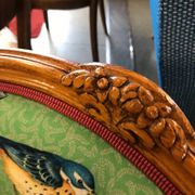 Louis XV style Bergère armchair with floral motifs