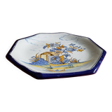 Octagonal dish in Nevers earthenware
