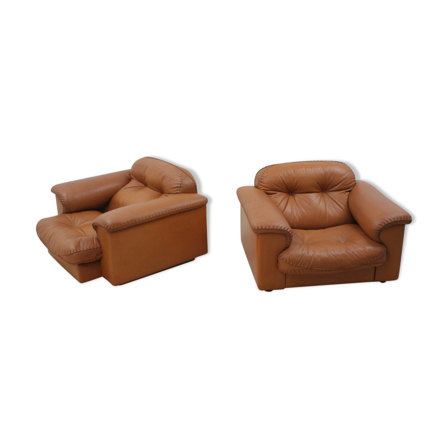 De Sede "DS 101" leather armchairs 1970s