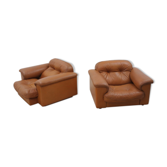 De Sede "DS 101" leather armchairs 1970s