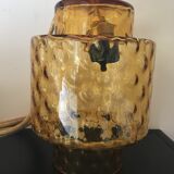 Suspension verre  jaune vintage