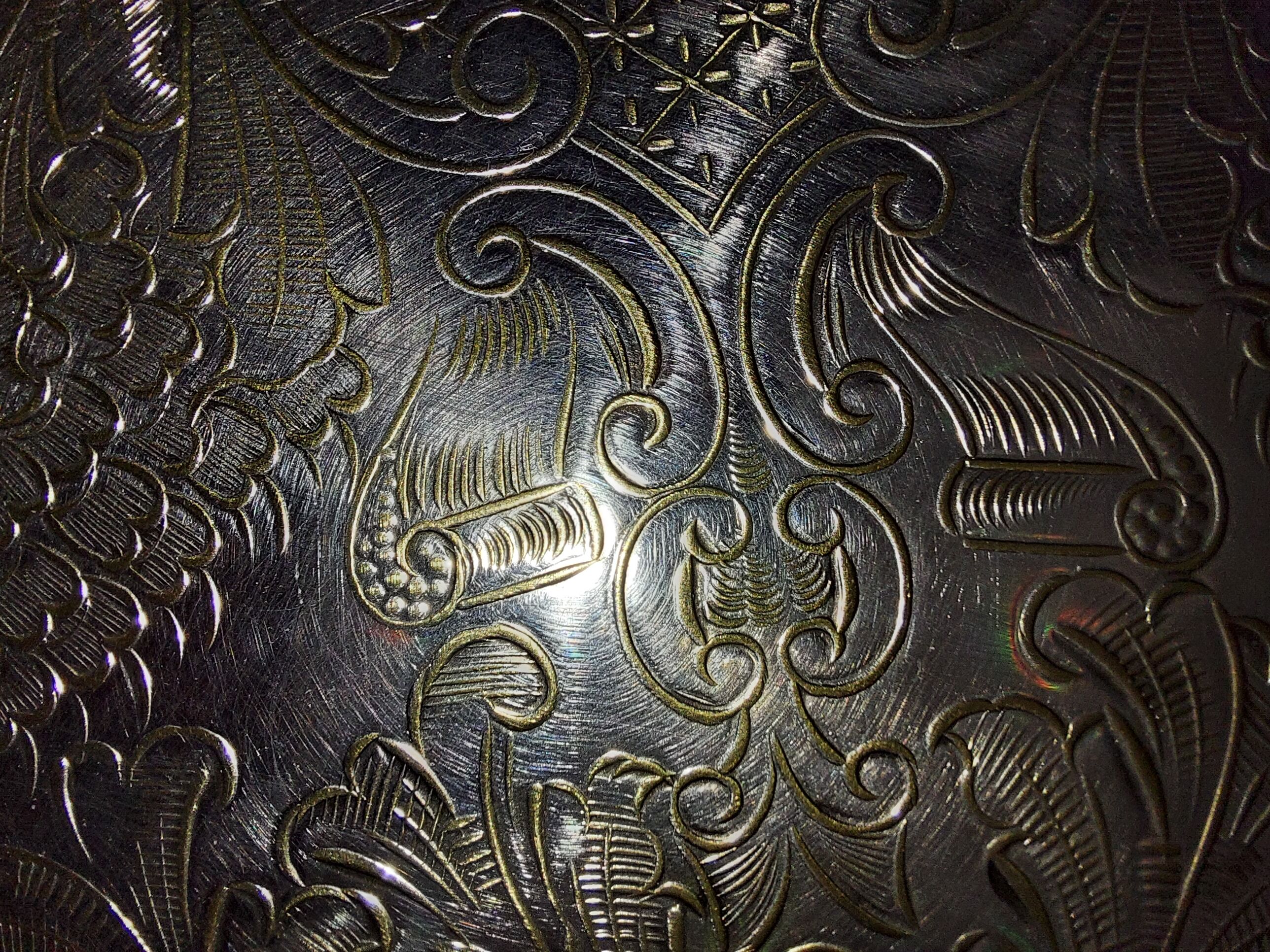 Large english silver metal tray