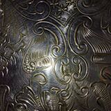 Large english silver metal tray
