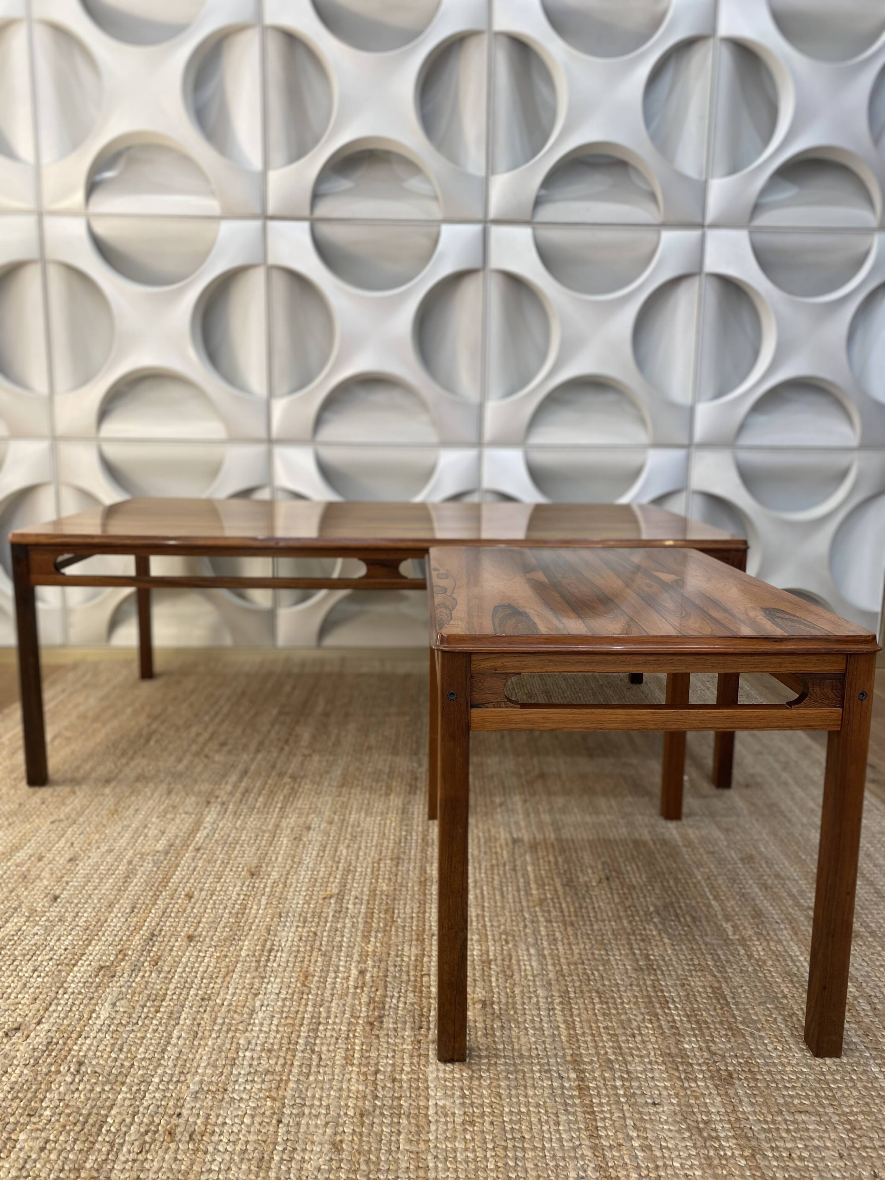 Vintage rosewood coffee tables by rasmus solber for s mobler, 1960