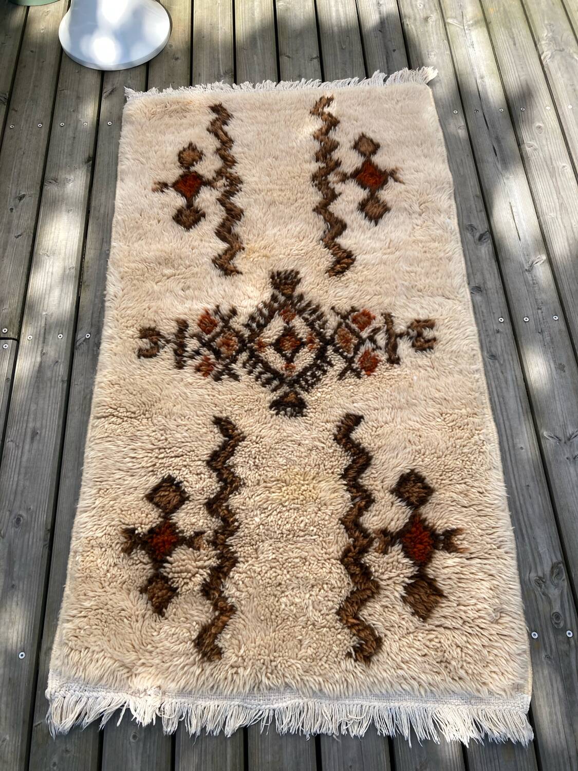 Vintage Berber wool rug