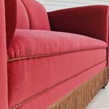1960s, Danish vintage 2 seater sofa, velours