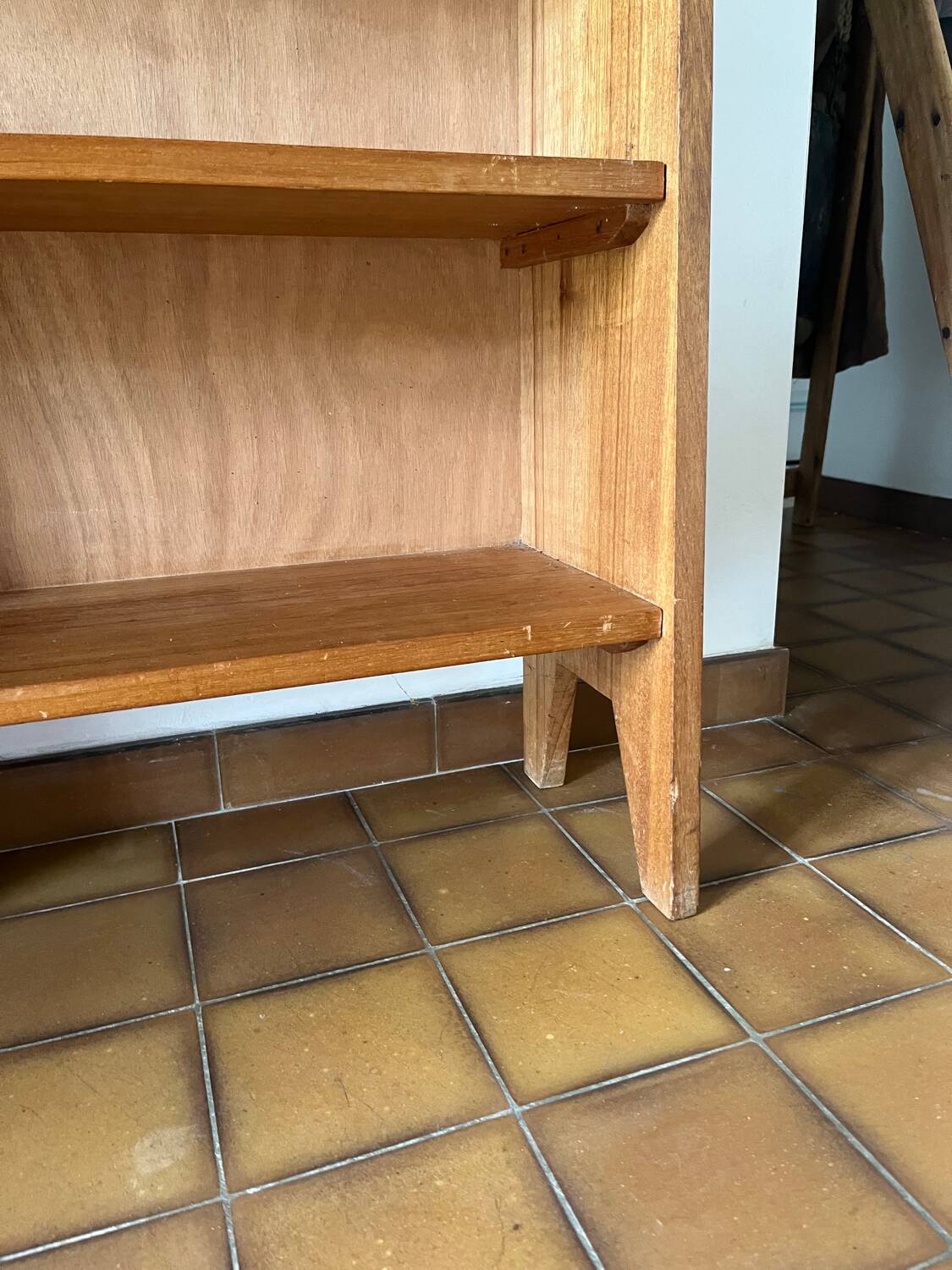 Shelf, solid wood bookcase, 1960s