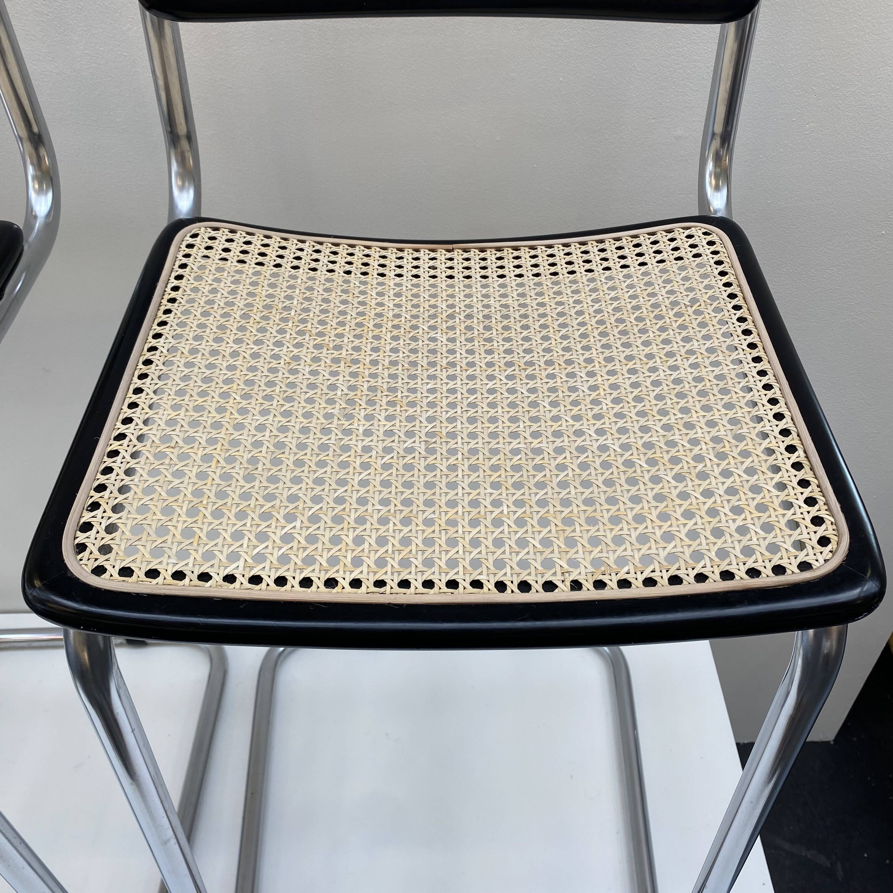 Pair of Marcel Breuer high bar chairs