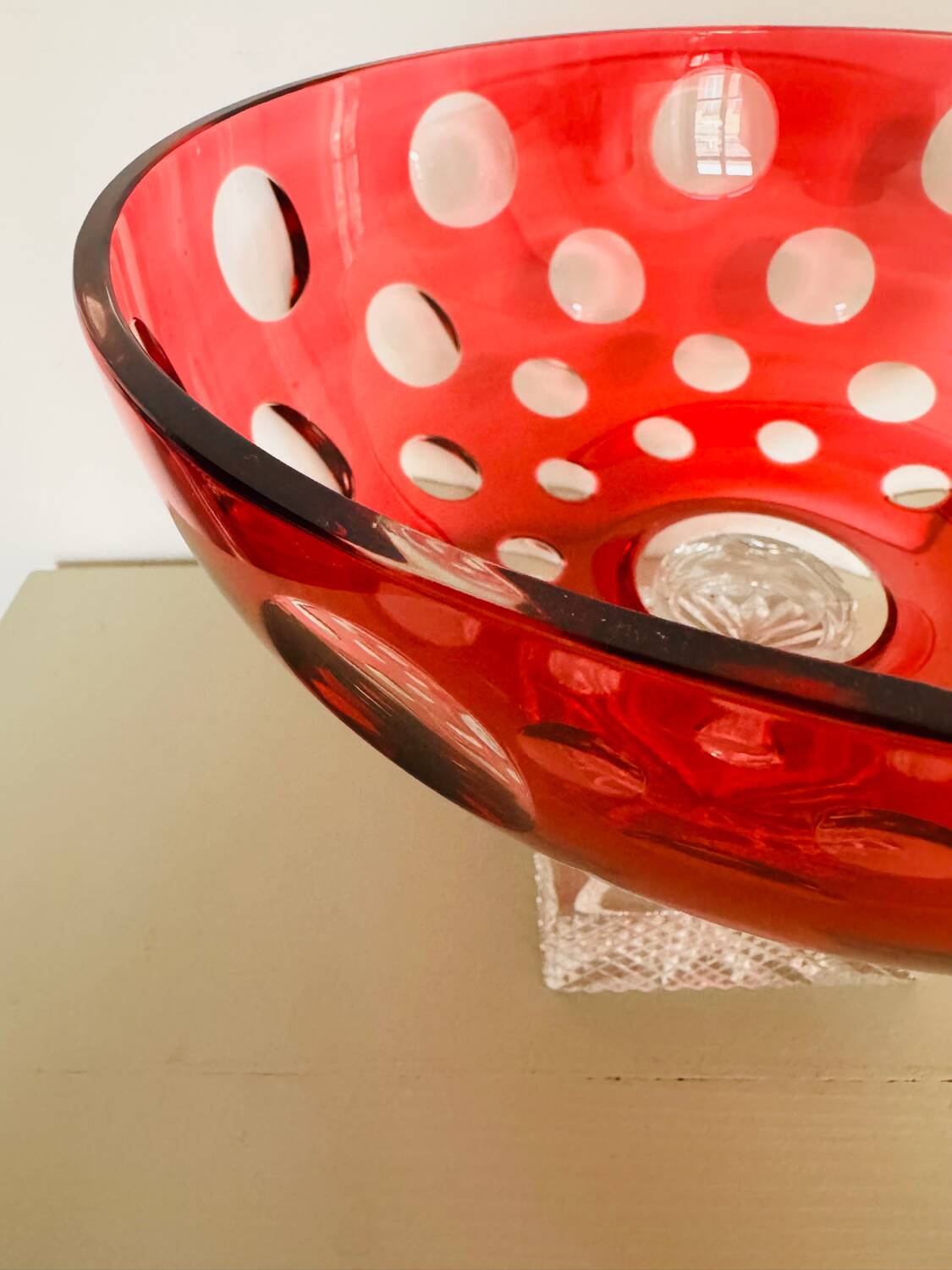 Large crystal bowl on a pedestal from Paris