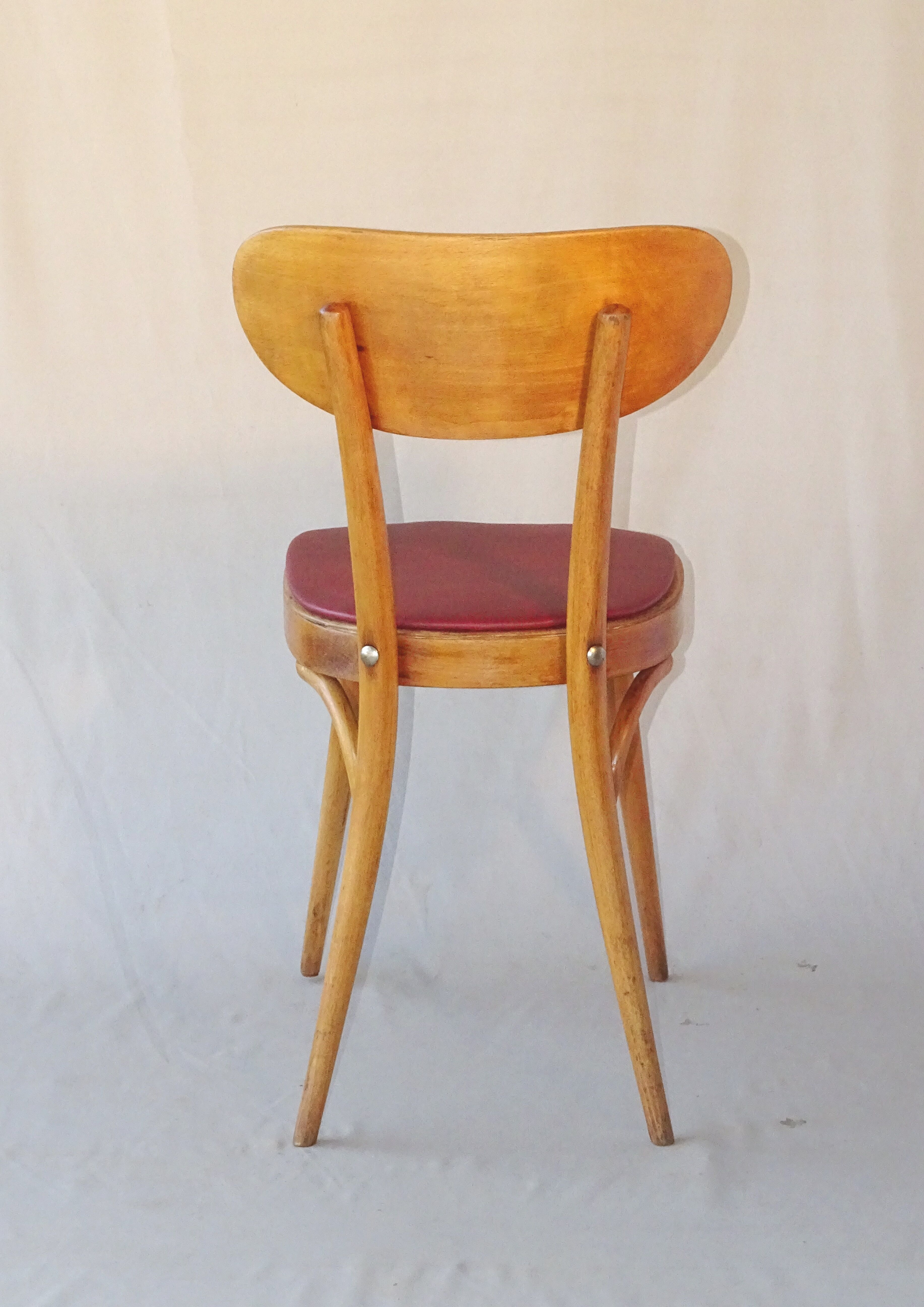 Baumann skai, foot compass zone 1955 Scandinavian vintage Chair