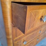 Art Deco chest of drawers (1930-1940) in walnut