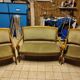 Louis Philippe style living room in walnut signed Grange, early 20th century