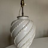 Emile Tessier lamp in glazed clay by Malicorne 1960