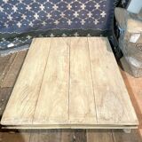 Vintage raw wood Indian coffee table