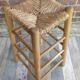 Wooden and straw stool