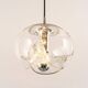 1 of 6 Large transparent glass pendant by Peill & Putzler, Germany, 1970s