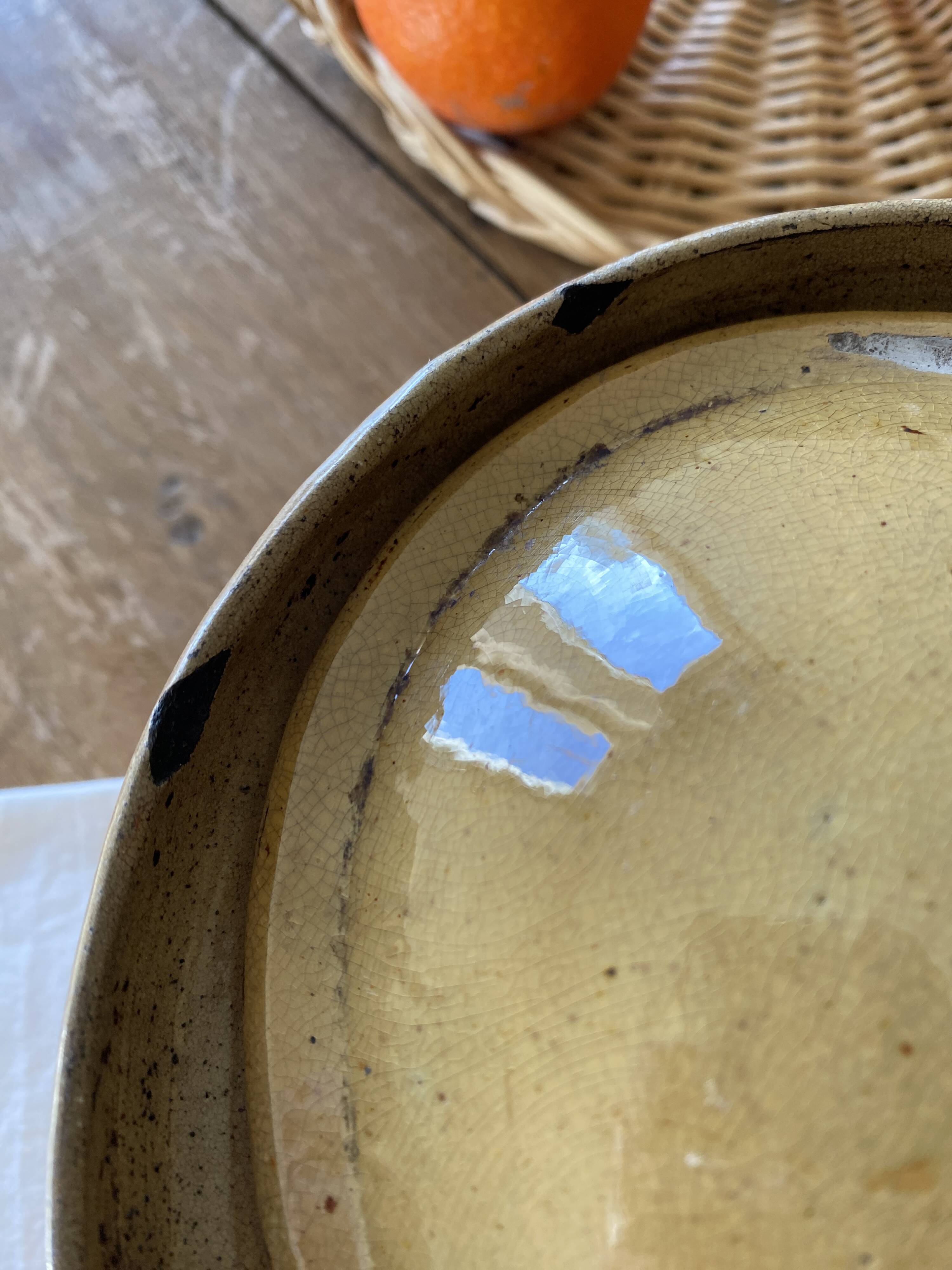 Antique glazed earthenware terrine