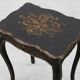 19th Century Black Wooden Side Table with Drawer, France