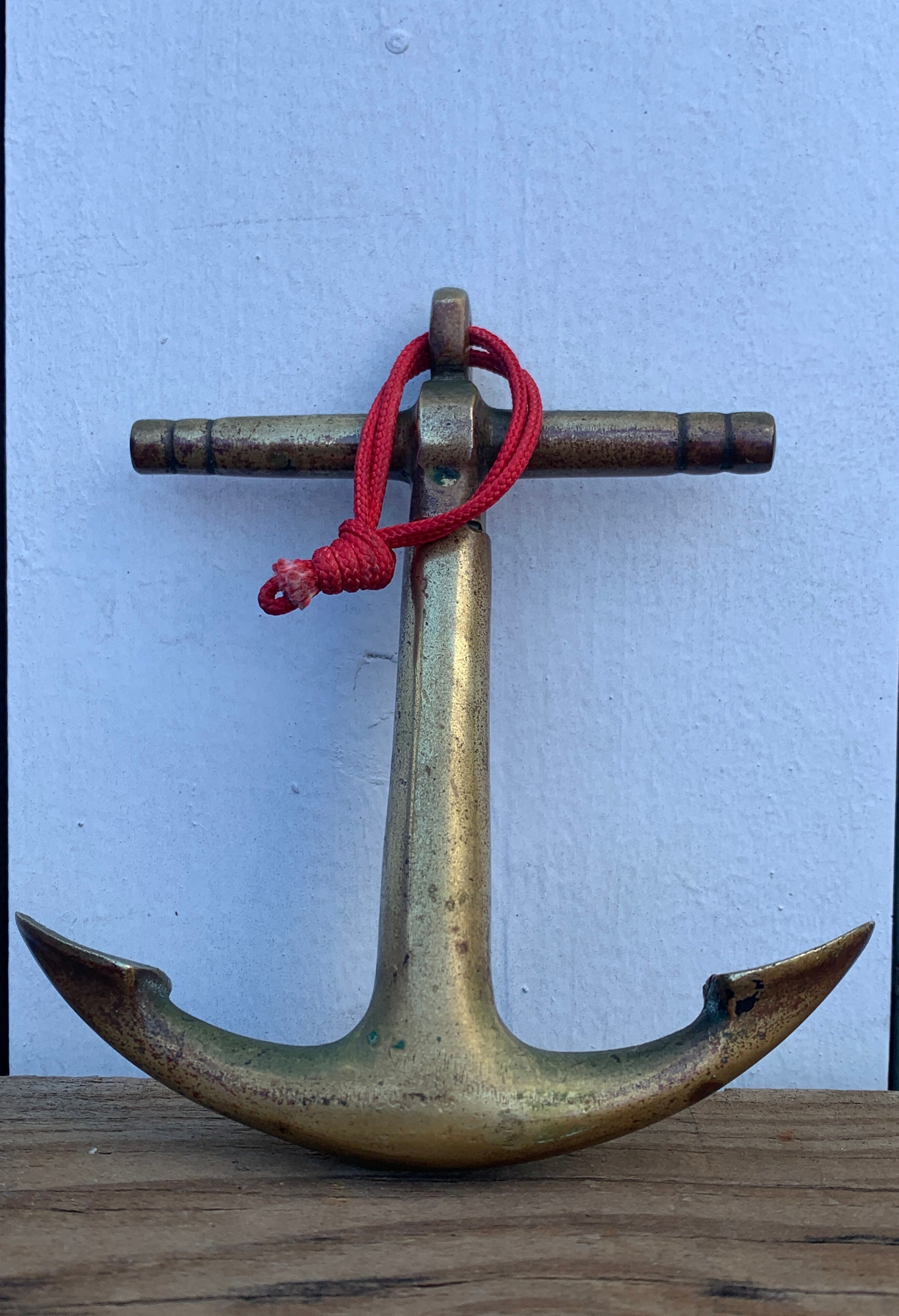 Bronze corkscrew in the shape of a boat anchor