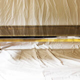 Table basse italienne en chrome et laiton Romeo Rega, 1970s