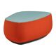 Medium pouf/footrest Fjord in red and turquoise by Patricia Urquiola for Moroso.