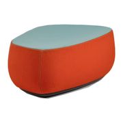 Medium pouf/footrest Fjord in red and turquoise by Patricia Urquiola for Moroso.