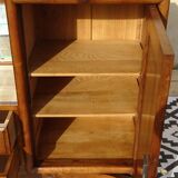 Solid walnut sideboard with small display cabinet