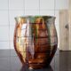 Cache-pot en céramique vernissée style provençal