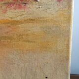 Textured autumn landscape painting – signed Jane – 70x50 cm