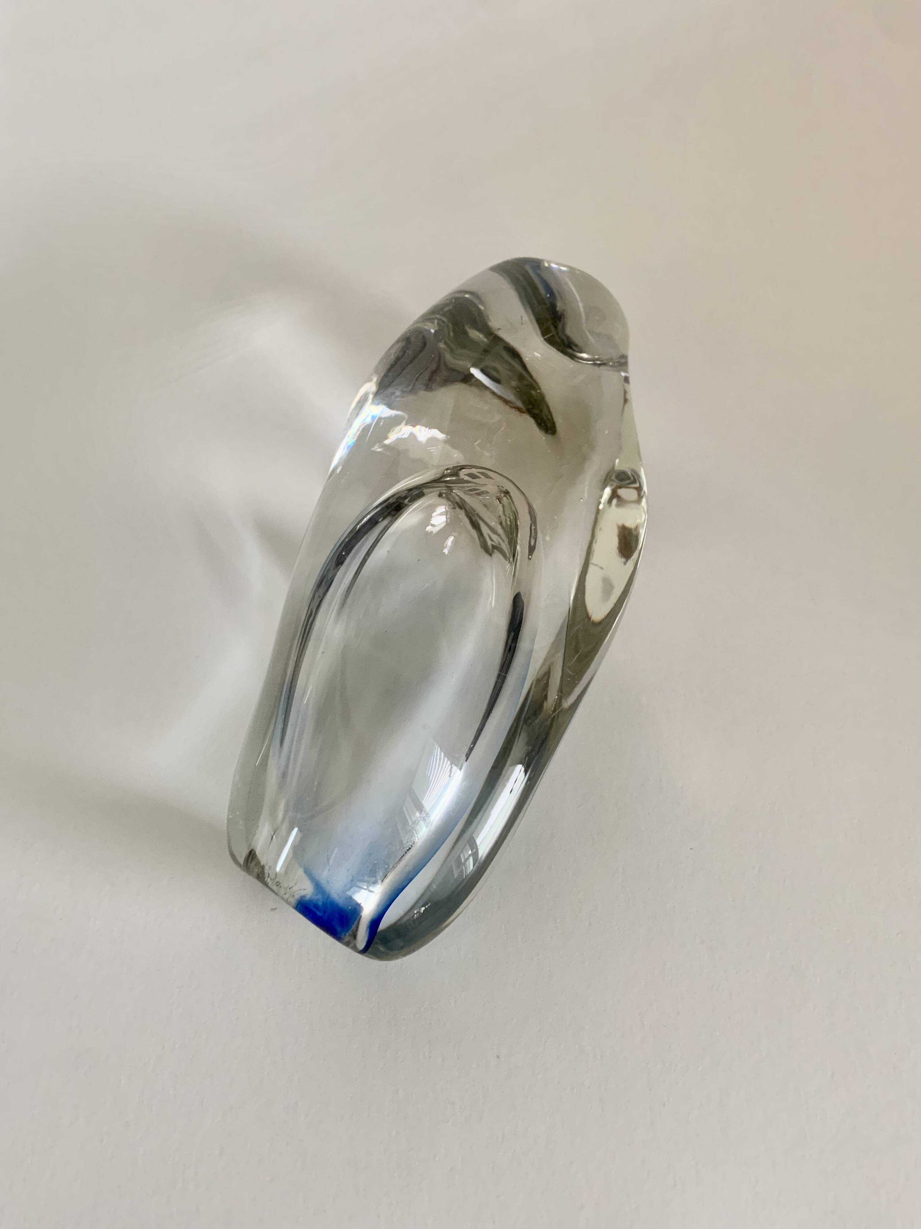 Glas vase by Josef Rozinek for Novy Bor Glassworks, 1960's