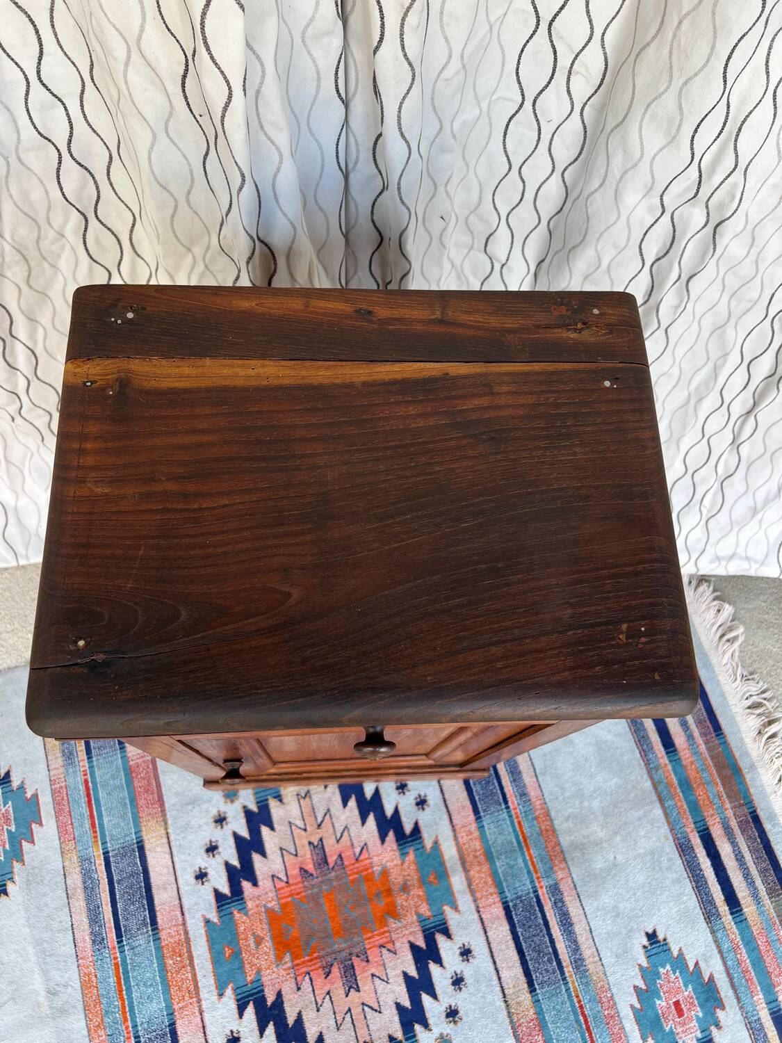 Vintage solid wood bedside table