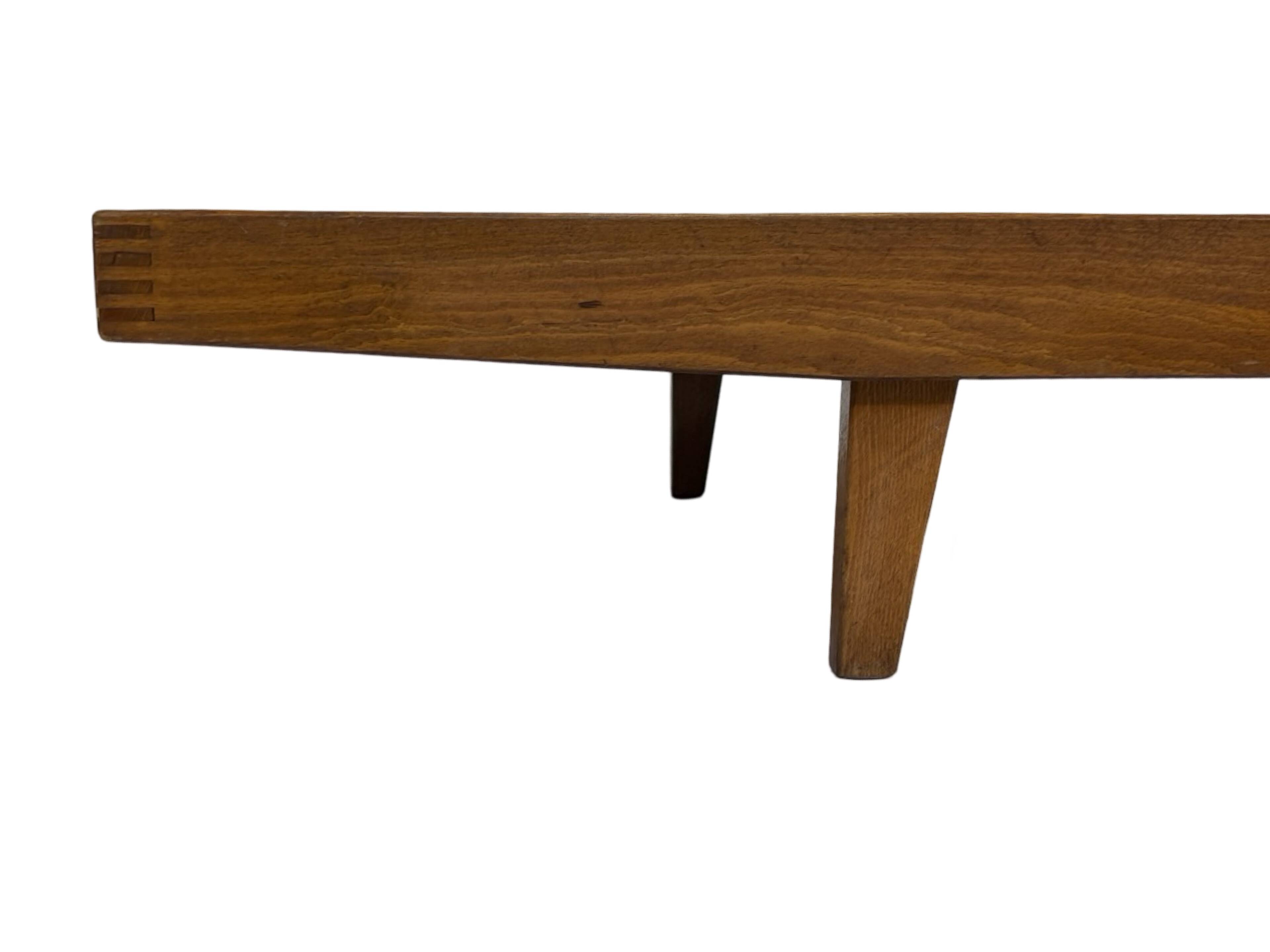 Mid-century daybed with removable backrest in oak 50's design